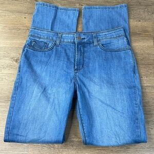 NYDJ Women’s Mid Rise Straight Fit Jeans, Lift Tuck Technology, size 10